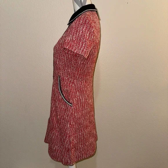 Maje Red and Black Mini Dress - Picture 4 of 14